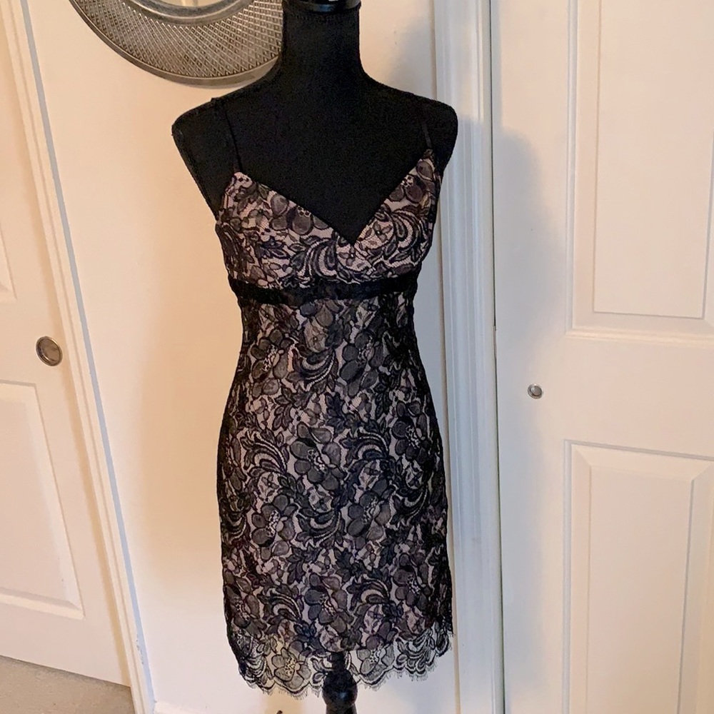 BCBG LBD Lace w/Nude Lining Size 6